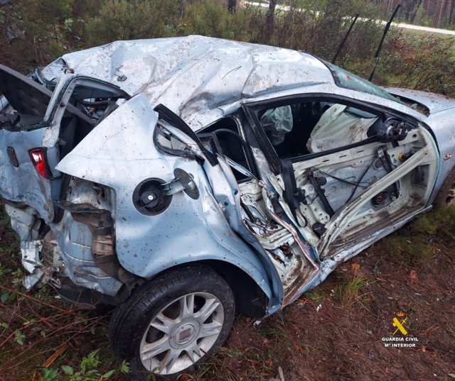 Estado en el que quedó el vehículo tras el accidente.