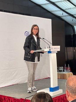 La sotssecretària de Polítiques Socials i Repte Demogràfic del PP, Carmen Fúñez, a l'Escola de tardor del PP celebrada a Mataró (Barcelona)