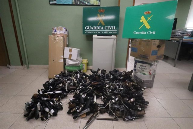 Destruidas 1.319 armas depositadas en la Intervención de Armas y Explosivos de Valladolid .