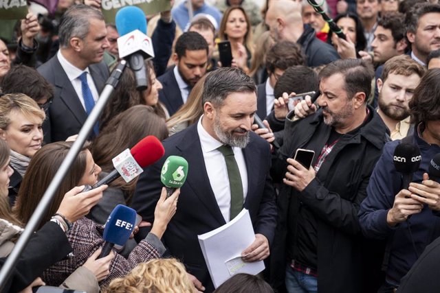 El líder de Vox, Santiago Abascal