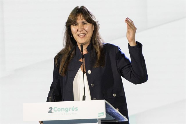 Archivo - La nueva presidenta de Junts, Laura Borràs, en el congreso que el partido celebra en Argelès-sur-Mer (Francia)