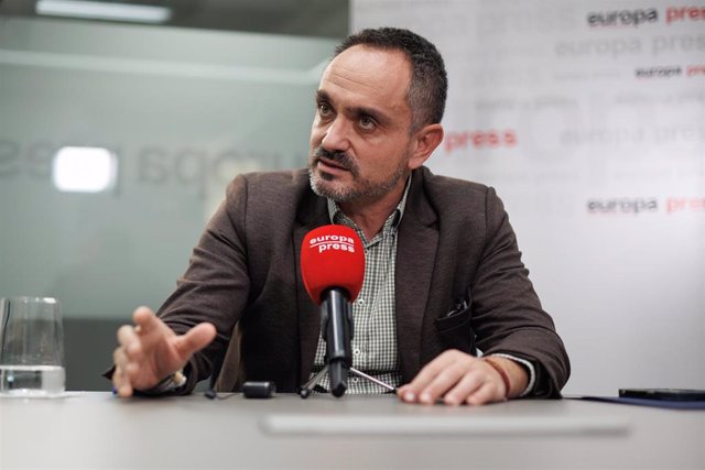 El alcalde de Móstoles, Manuel Bautista, durante una entrevista para Europa Press.