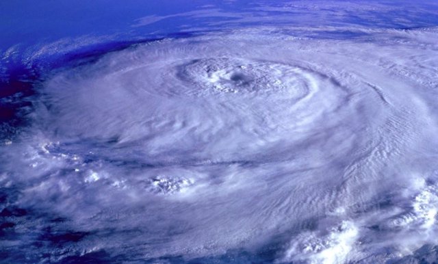 Ciclón tropical visto desde el espacio
