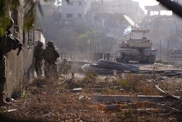 Militares del Ejército de Israel durante unos combates en el norte de la Franja de Gaza