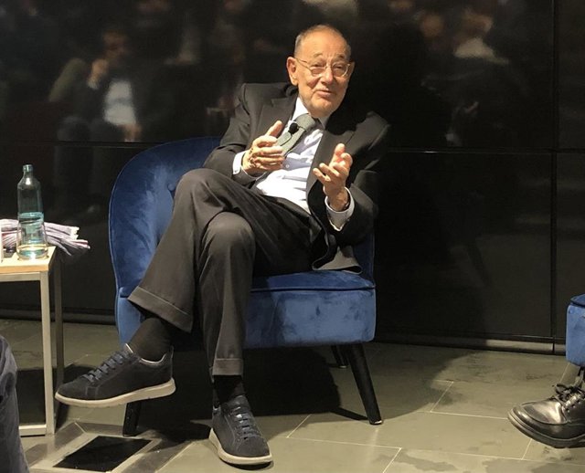 El presidente de EsadeGeo, Javier Solana, en una presentación de su libro 'Testigo de un tiempo incierto' en Esade Barcelona