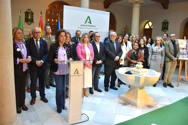 Lectura de la declaración institucional por el 25N