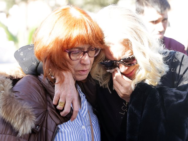 Bárbara Rey en el entierro de su hermano