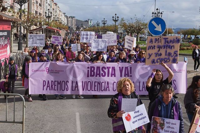 Manifestación por el 25N en Santander