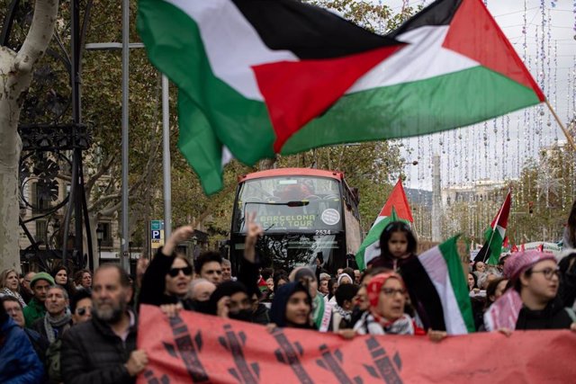 Manifestació en suport a Palestina a Barcelona