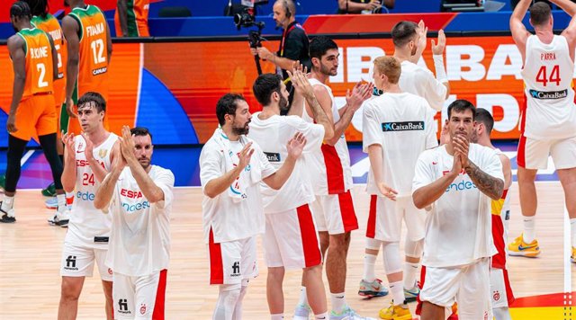 Archivo - Selección española baloncesto en el Mundial