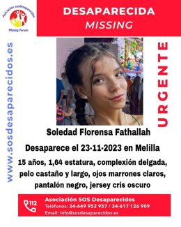 Publicación de SOS Desaparecidos.