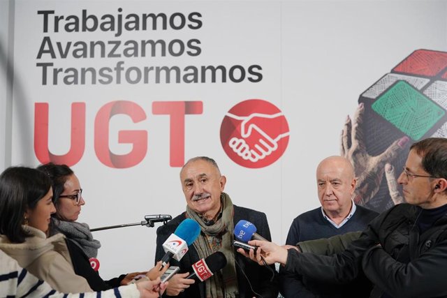 El secretario general de UGT, Pepe Álvarez, en Vitoria