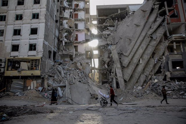 Barri destruït a Ciutat de Gaza