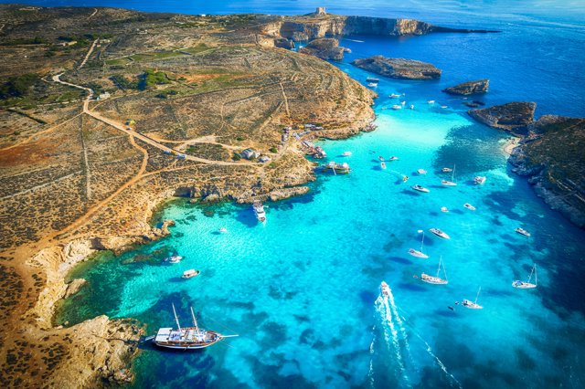 Laguna Azul de Comino en Malta