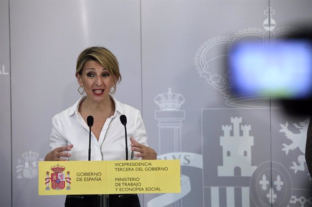 Archivo - La vicepresidenta segunda del Gobierno y ministra de Trabajo y Economía Social, Yolanda Díaz