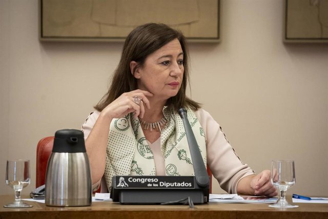 La presidenta del Congreso, Francina Armengol, durante el Acto Diputados por un Día, en el Congreso de los Diputados, a 20 de noviembre de 2023, en Madrid (España).