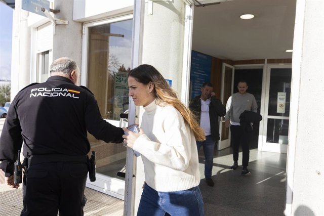 Laia Codina, a su salida tras declarar por el ‘caso Rubiales’ en Pontevedra.