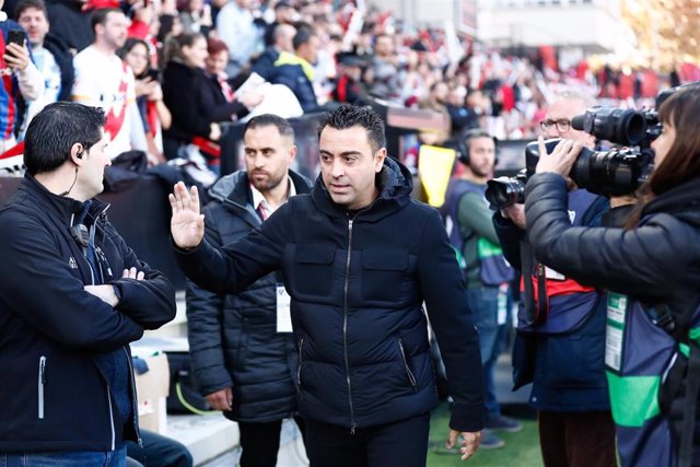 Xavi Hernandez, entrenador del Barça, durante un partido de LaLiga.