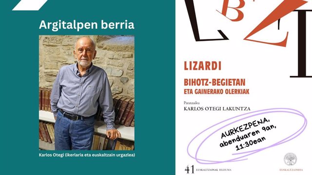 Lizardiren poesiaren antologia berria aurkeztuko du Euskaltzaindiak Durangoko Azokan.
