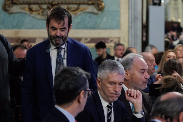El presidente del Consejo General del Poder Judicial (CGPJ), Vicente Guilarte, a su llegada a un desayuno informativo de Nueva Economía Forum, en el Real Casino Gran Círculo de Madrid, a 24 de noviembre de 2023, en Madrid (España).