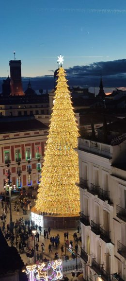 Árbol de Navidad en la Puerta del Sol de Madrid