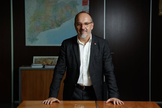El conseller de Drets Socials Carles Campuzano, en una entrevista d'Europa Press