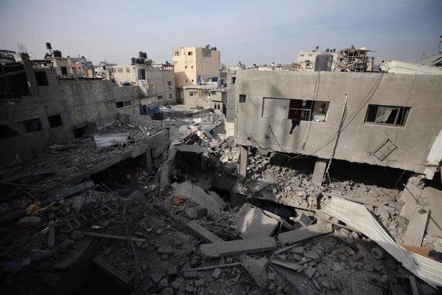 Edificios destruidos en la Franja de Gaza por los bombardeos israelíes