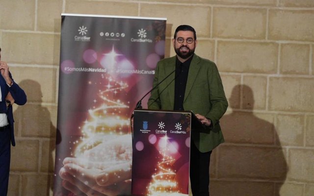 Manu Sánchez en la presentación de las campanadas de Fin de Año en Jerez.