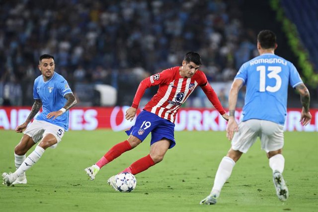 Archivo - Álvaro Morata en el Lazio-Atlético de Madrid en el Olímpico de Roma