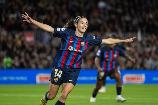 Archivo - Aitana Bonmatí celebra un gol con el FC Barcelona.