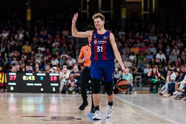 Archivo - Rokas Jokubaitis, durante un partido con el FC Barcelona.
