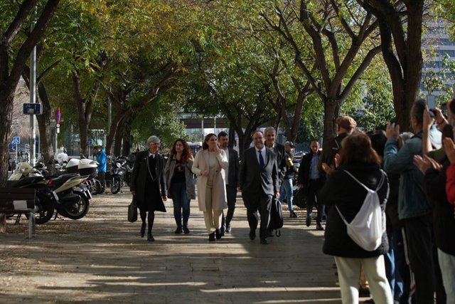 Archivo - L'alcaldessa de Barcelona Ada Colau a la Ciutat de la Justícia 