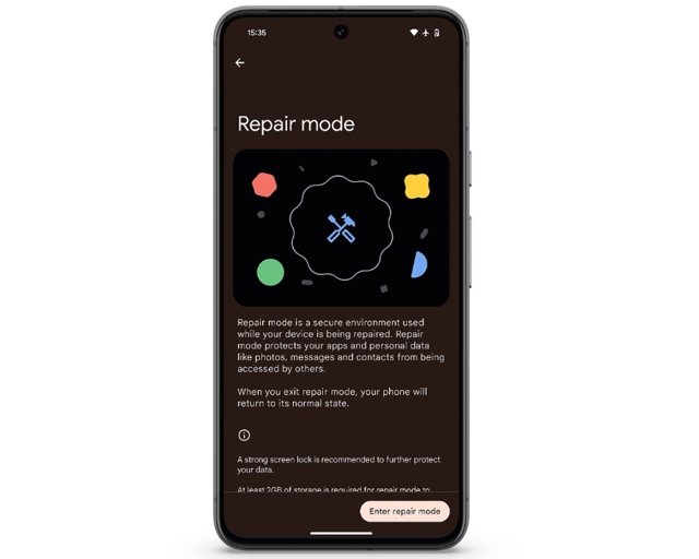 Modo reparación en Pixel