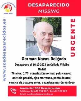Buscan a un hombre de 78 años desaparecido en Collado Villalba este sábado