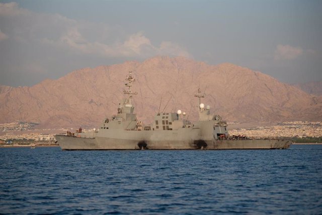 Archivo - Un buque de guerra israelí en el mar Rojo