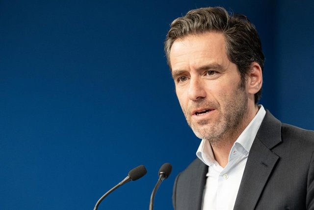 El portavoz y vicesecretario de Cultura del PP, Borja Sémper, ofrece una rueda de prensa en la sede nacional del partido.