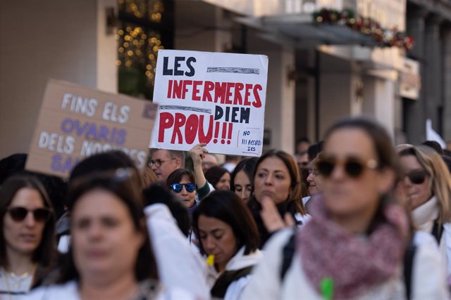 Les infermeres protesten a Barcelona