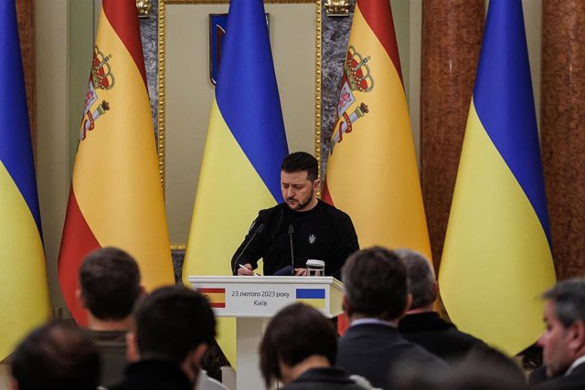 Archivo - El presidente de Ucrania, Volodimir Zelenski