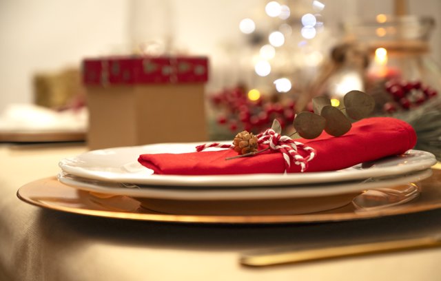 Personaliza las servilletas de la mesa de Navidad