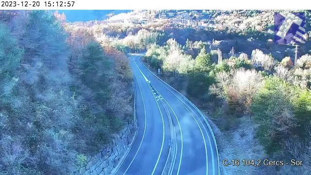 La carretera C-16 a l'altura de Cercs (Barcelona)