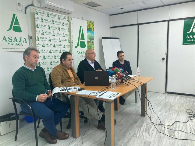 Rueda de prensa de Asaja para el balance agrario de 2023 en la provincia de Málaga.