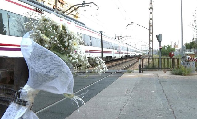 Imagen del paso a nivel de Alfafar (Valencia) .