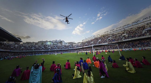 Archivo - Espectáculo de Reyes Magos en el Heliodoro Rodríguez López