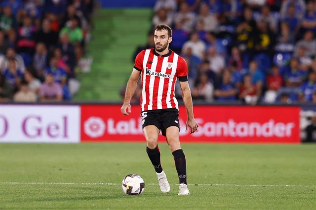 Inigo Lekue of Athletic Club in action during the spanish league, La Liga Santander, football match played between Getafe CF and Athletic Club de Bilbao at Coliseum Alfonso Perez stadium on October 18, 2022, in Getafe, Madrid, Spain.