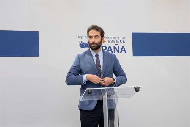 Archivo - El secretario general del Tesoro y Finanzas Internacionales y nuevo ministro de Economía, Carlos Cuerpo, a 30 de mayo de 2023, en Bruselas (Bélgica).