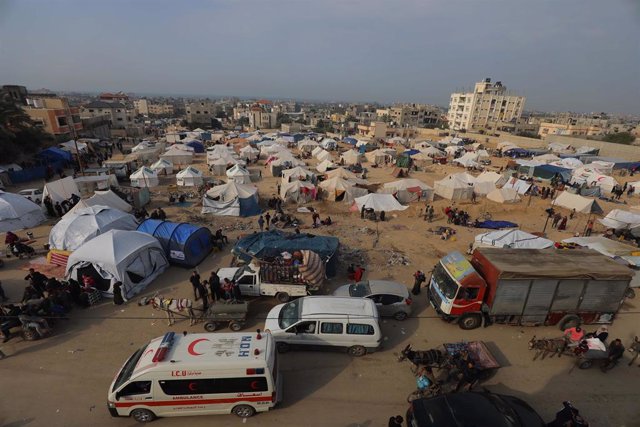 Campamentos de desplazados en la Franja de Gaza