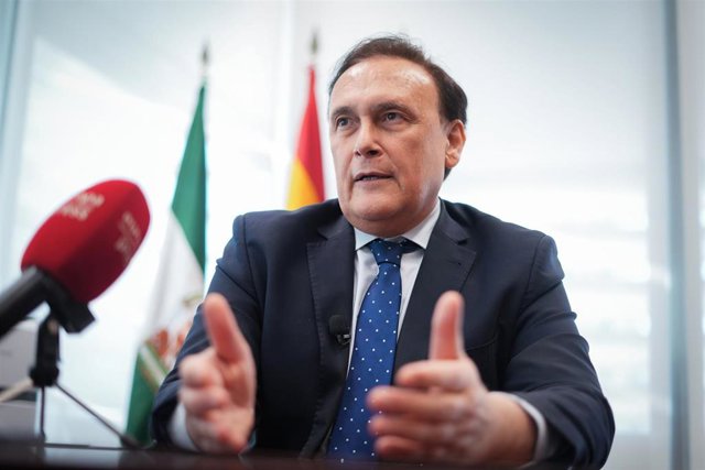 El consejero de Universidad, Investigación e Innovación, José Carlos Gómez Villamandos, en una entrevista a Europa Press