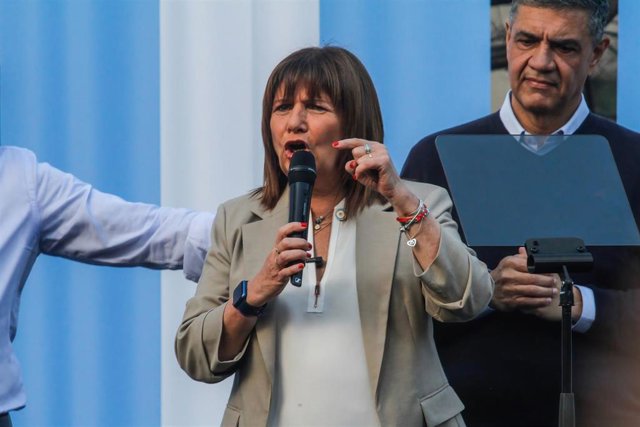 Archivo - La ministra de Seguridad de Argentina, Patricia Bullrich.