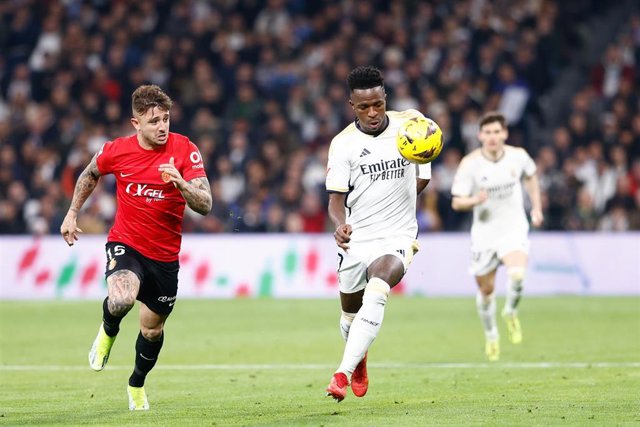 Antonio Rudiger of Real Madrid celebrates a goal during the Spanish League, LaLiga EA Sports, football match played between Real Madrid and RCD Mallorca at Santiago Bernabeu stadium on January 03, 2024, in Madrid, Spain.