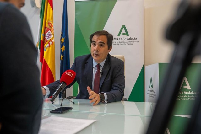 El consejero de Justicia, José Antonio Nieto, en un momento de la entrevista con Europa Press.